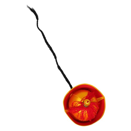 Didiseaon Chinesischer Kaiserhut mit Zopf Authentisches Qing König Kostüm-accessoire für Erwachsene Robustes Waschbares Vintage Bühnenhut Prop für Cosplay und Theateraufführungen von Didiseaon