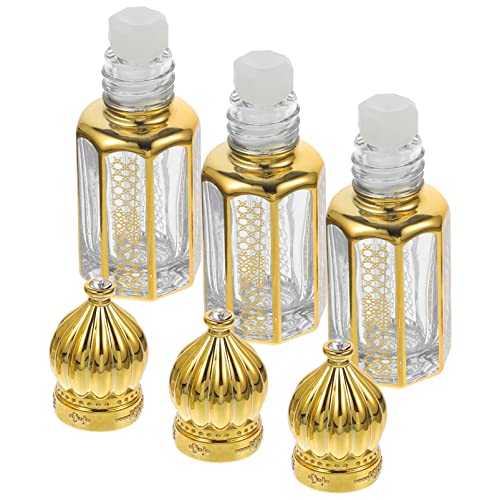 Didiseaon Duftproben 3 Stücke Arabische Parfümöl Flasche Mini Leere Vintage Parfümflasche Glas Parfümbehälter Ätherisches Öl Spender 3Ml Kosmetikflasche von Didiseaon