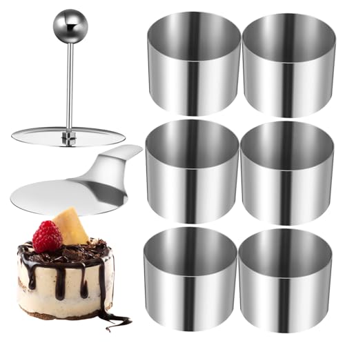 Didiseaon Edelstahl Kuchenform Kleine Runde Dessertringe für Mousse Cupcakes und Pudding Spülmaschinenfest für Haushalt und Backen bei Kleinen Feiern Didiseaon Edelstahl Kuchenform Kleine Runde Dessertringe für Mousse Cupcakes und Pudding Spülmaschinenfest für Haushalt und Backen bei Kleinen Feiern von Didiseaon