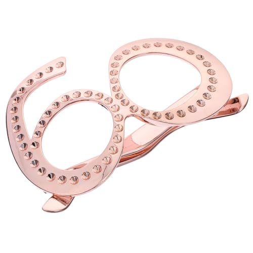 Didiseaon Geburtstag Partybrille Zahlen Design Fotorequisite Einzigartige Brille für Feier Fotoprop Partydeko Rosa Metalloptik von Didiseaon