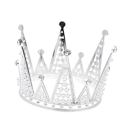 Didiseaon Geburtstagstorte -Dekoration Krone Perle dekorativer Tortenaufsatz Kuchenverzierung backen Dekoration zum Backen Krone schmücken für Kuchen Kuchenkrone Tiara- Legierung Silber Didiseaon Geburtstagstorte -Dekoration Krone Perle dekorativer Tortenaufsatz Kuchenverzierung backen Dekoration zum Backen Krone schmücken für Kuchen Kuchenkrone Tiara- Legierung Silber von Didiseaon