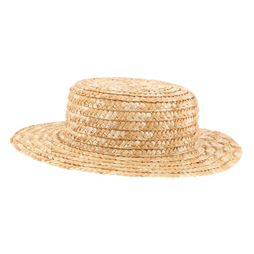 Didiseaon Kleine Strohhutpuppe Puppenhut Puppenkleidungszubehör Niedlicher Hut Handgemachter Hut Steht Plüsch für Kappe Mädchen Hut Blau Mini-Hut-Modell Miniatur winzige Hüte Khaki von Didiseaon