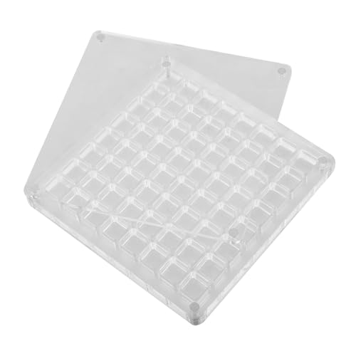Didiseaon Nagelkunst-aufbewahrungsbox Anzeige Klein Lagerung Mit Abteil Halter Vitrine Für Nagelanhänger Tragbarer Organizer Bastelboxen Gitter Fall Perlenorganisator Transparent Acryl von Didiseaon