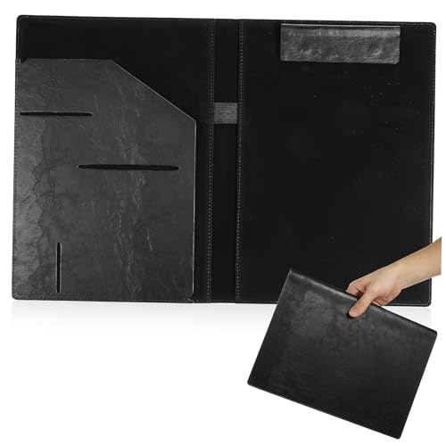 Didiseaon Ordnerschiene Pflegeklemmbrett Mappenmappe Portfolio-buch Folio-dokument-organizer Klemmbretter Dokumentenmappe Briefordner Zwischenablage Büromappen Arbeitsmappe Black Pu von Didiseaon