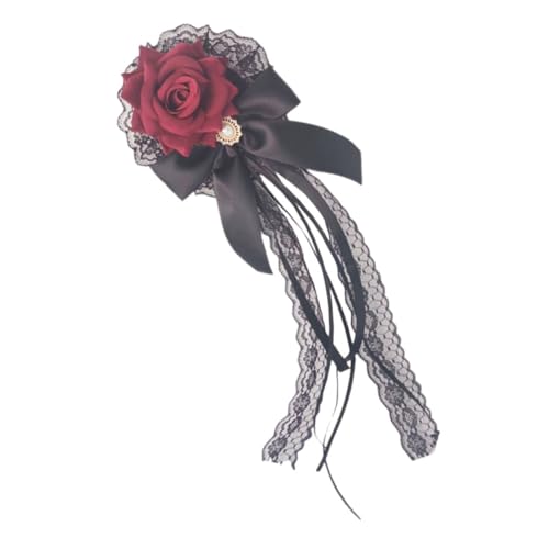 Didiseaon Roter Lolita Haarschmuck Rosen Haarclip aus Leichtem mit Elegantem Cosplay Kopfschmuck Romantisches Haarschmuck Accessoire für Damen Party und Hochzeit Didiseaon Roter Lolita Haarschmuck Rosen Haarclip aus Leichtem mit Elegantem Cosplay Kopfschmuck Romantisches Haarschmuck Accessoire für Damen Party und Hochzeit von Didiseaon