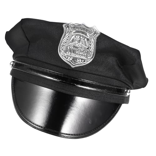 Didiseaon Schwarzer Polizeihut aus -Leder mit Pailletten herrenmütze hats for men Kappen zur Dekoration Piratenhut Sonnenhut Polizeimützen Requisiten Halloween Kostümzubehör Stoff Black Didiseaon Schwarzer Polizeihut aus -Leder mit Pailletten herrenmütze hats for men Kappen zur Dekoration Piratenhut Sonnenhut Polizeimützen Requisiten Halloween Kostümzubehör Stoff Black von Didiseaon