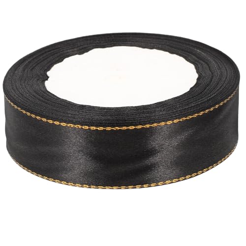 Didiseaon Schwarzes Geschenkband mit Goldener Kante Schmaler Dekorations Geschenkverpackungsband Vielseitig zum Basteln Schleifenbinden und Cake Box Deko Geeignet Didiseaon Schwarzes Geschenkband mit Goldener Kante Schmaler Dekorations Geschenkverpackungsband Vielseitig zum Basteln Schleifenbinden und Cake Box Deko Geeignet von Didiseaon