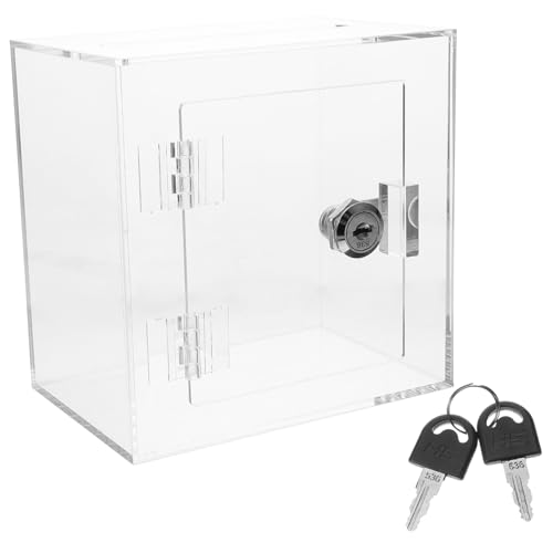 Didiseaon Transparente Spendenbox mit Schloss Multifunktionale Acrylbox für Abstimmungen Vorschläge und Spendenaktionen Sicher Praktisch und Fair von Didiseaon