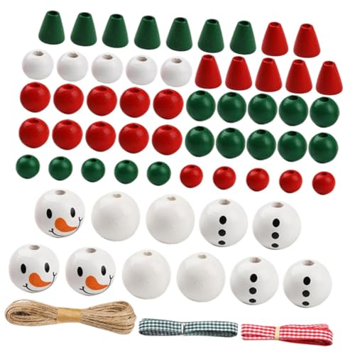 Didiseaon Weihnachts Holzperlen Set für DIY Bastelarbeiten Rustikale Schneemann Perlen für Festliche Dekoration für Winter und Weihnachtsprojekte und Rundperlen Didiseaon Weihnachts Holzperlen Set für DIY Bastelarbeiten Rustikale Schneemann Perlen für Festliche Dekoration für Winter und Weihnachtsprojekte und Rundperlen von Didiseaon