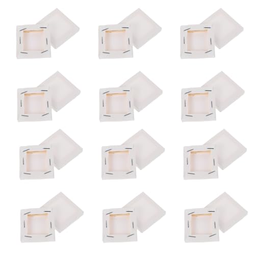 Leinwand zum Bemalen: 24 Stück Keilrahmen Leinwand Set 5x5cm Mini Leinwandrahmen Klein zum Bemalen Ölfarben Skizzieren Zeichnen Weiß für Kunstprojekte Dekoration für Zuhause und Büro Leinwand zum Bemalen: 24 Stück Keilrahmen Leinwand Set 5x5cm Mini Leinwandrahmen Klein zum Bemalen Ölfarben Skizzieren Zeichnen Weiß für Kunstprojekte Dekoration für Zuhause und Büro von Didiseaon