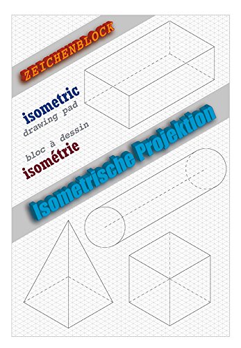 Isometrieblock/Isometrie / 3D-Zeichenblock/Dreiecknetzpapier/isometrisches Zeichnen / 2ér Pack von Die Kalenderversender