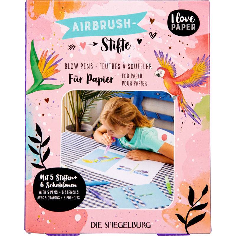Airbrush-Stifte I Love Paper Für Papier von Die Spiegelburg