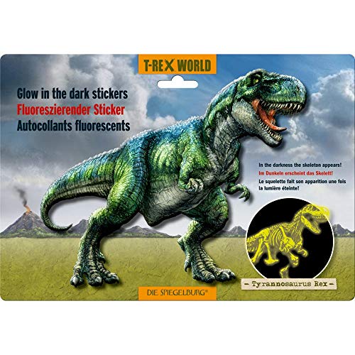 Die Spiegelburg 15087 Glow in The Dark Sticker T-Rex World, sort. - 1 Bogen von Die Spiegelburg