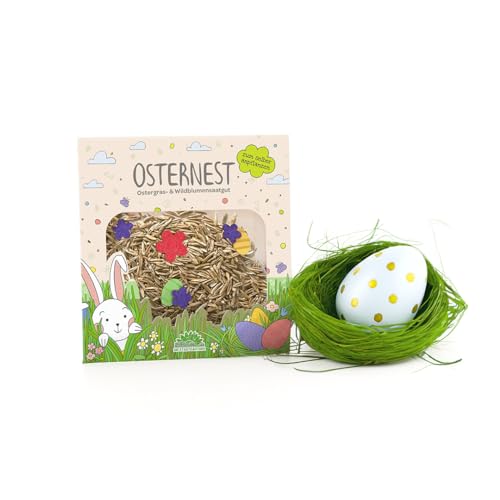 Ostergras-Konfetti von "Die Stadtgärtner" | Saatgut für Ostergras mit bunten Saatpapierförmchen | Saatgutkonfetti als Ostergeschenk für Kinder | 100% ökologisch | Nachhaltiges Geschenk zu Ostern von Die Stadtgärtner