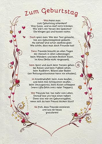 Die Staffelei Geburtstagskarte Urkunde A4 / Witziges Gedicht auf hochwertigem Papier/besondere Geschenkidee zum Geburtstag Die Staffelei Geburtstagskarte Urkunde A4 / Witziges Gedicht auf hochwertigem Papier/besondere Geschenkidee zum Geburtstag von Die Staffelei