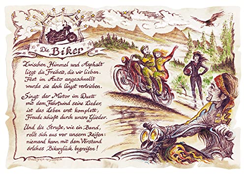 Die Staffelei Geschenk Biker/Witziges Gedicht mit liebevoller Zeichnung auf hochwertigem Papier/besondere Geschenkidee für den Biker Die Staffelei Geschenk Biker/Witziges Gedicht mit liebevoller Zeichnung auf hochwertigem Papier/besondere Geschenkidee für den Biker von Die Staffelei