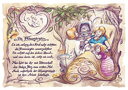 Die Staffelei Geschenk Frauenärztin/Witziges Gedicht mit liebevoller Zeichnung auf hochwertigem Papier/besondere Geschenkidee für die Frauenärztin Die Staffelei Geschenk Frauenärztin/Witziges Gedicht mit liebevoller Zeichnung auf hochwertigem Papier/besondere Geschenkidee für die Frauenärztin von Die Staffelei
