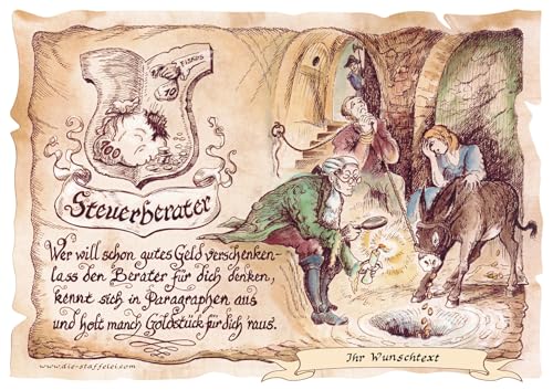 Die Staffelei Geschenk Steuerberater/Witziges Gedicht mit liebevoller Zeichnung auf hochwertigem Papier/besondere Geschenkidee für den Steuerberater Die Staffelei Geschenk Steuerberater/Witziges Gedicht mit liebevoller Zeichnung auf hochwertigem Papier/besondere Geschenkidee für den Steuerberater von Die Staffelei