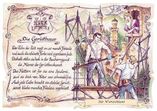 Die Staffelei Geschenk Gerüstbauer/Witziges Gedicht mit liebevoller Zeichnung auf hochwertigem Papier/besondere Geschenkidee für den Gerüstbauer Die Staffelei Geschenk Gerüstbauer/Witziges Gedicht mit liebevoller Zeichnung auf hochwertigem Papier/besondere Geschenkidee für den Gerüstbauer von Die Staffelei