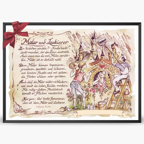 Die Staffelei Geschenk Maler/Witziges Gedicht mit liebevoller Zeichnung auf hochwertigem Papier/besondere Geschenkidee für den Maler Die Staffelei Geschenk Maler/Witziges Gedicht mit liebevoller Zeichnung auf hochwertigem Papier/besondere Geschenkidee für den Maler von Die Staffelei