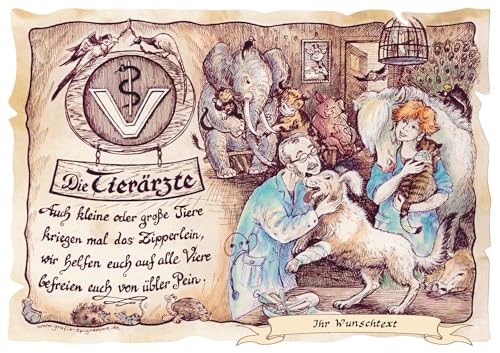 Die Staffelei Geschenk Tierärzte/Witziges Gedicht mit liebevoller Zeichnung auf hochwertigem Papier/besondere Geschenkidee für Tierärzte Die Staffelei Geschenk Tierärzte/Witziges Gedicht mit liebevoller Zeichnung auf hochwertigem Papier/besondere Geschenkidee für Tierärzte von Die Staffelei