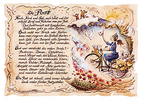 Die Staffelei Geschenk Post/Witziges Gedicht mit liebevoller Zeichnung auf hochwertigem Papier/besondere Geschenkidee für die Post Die Staffelei Geschenk Post/Witziges Gedicht mit liebevoller Zeichnung auf hochwertigem Papier/besondere Geschenkidee für die Post von Die Staffelei
