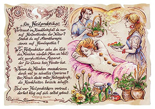 Die Staffelei Geschenk Heilpraktiker/Witziges Gedicht mit liebevoller Zeichnung auf hochwertigem Papier/besondere Geschenkidee für den Heilpraktiker Die Staffelei Geschenk Heilpraktiker/Witziges Gedicht mit liebevoller Zeichnung auf hochwertigem Papier/besondere Geschenkidee für den Heilpraktiker von Die Staffelei