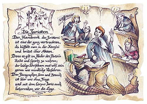 Die Staffelei Geschenk Juristen/Witziges Gedicht mit liebevoller Zeichnung auf hochwertigem Papier/besondere Geschenkidee für den Juristen Die Staffelei Geschenk Juristen/Witziges Gedicht mit liebevoller Zeichnung auf hochwertigem Papier/besondere Geschenkidee für den Juristen von Die Staffelei