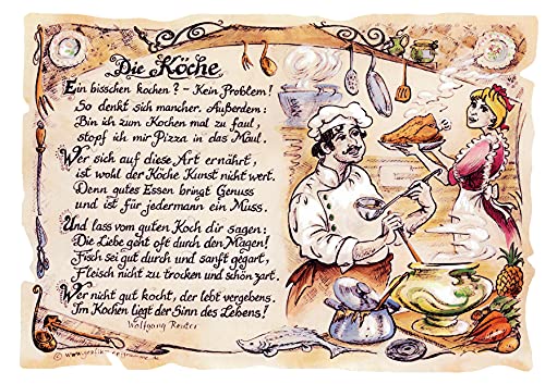 Die Staffelei Geschenk Koch/Witziges Gedicht mit liebevoller Zeichnung auf hochwertigem Papier/besondere Geschenkidee für den Koch Die Staffelei Geschenk Koch/Witziges Gedicht mit liebevoller Zeichnung auf hochwertigem Papier/besondere Geschenkidee für den Koch von Die Staffelei