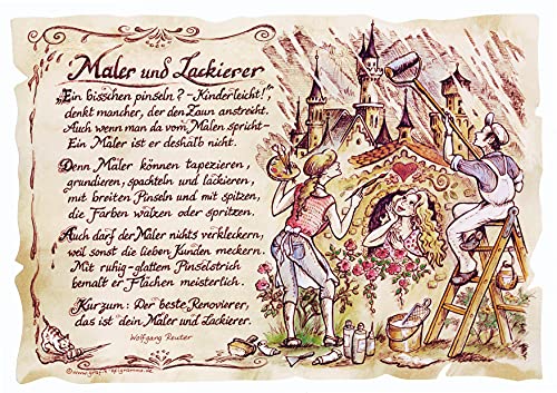 Die Staffelei Geschenk Maler und Lackierer (A4 (29,7cm x 21cm), nicht personalisiert) von Die Staffelei