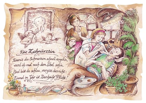 Die Staffelei Geschenk Zahnärztin/Witziges Gedicht mit liebevoller Zeichnung auf hochwertigem Papier/besondere Geschenkidee für die Zahnärztin Die Staffelei Geschenk Zahnärztin/Witziges Gedicht mit liebevoller Zeichnung auf hochwertigem Papier/besondere Geschenkidee für die Zahnärztin von Die Staffelei