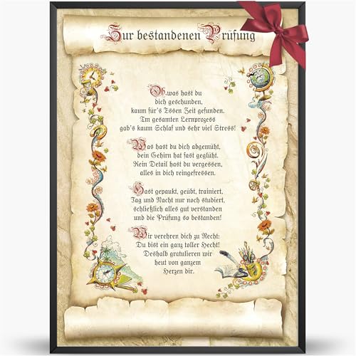 Die Staffelei Geschenkkarte Bestandene Prüfung Urkunde A4 / Witziges Gedicht auf hochwertigem Papier/besondere Geschenkidee zur bestandenen Prüfung Die Staffelei Geschenkkarte Bestandene Prüfung Urkunde A4 / Witziges Gedicht auf hochwertigem Papier/besondere Geschenkidee zur bestandenen Prüfung von Die Staffelei