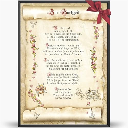 Die Staffelei Glückwunschkarte Hochzeit Urkunde A4 / Witziges Gedicht auf hochwertigem Papier/besondere Geschenkidee zur Hochzeit Die Staffelei Glückwunschkarte Hochzeit Urkunde A4 / Witziges Gedicht auf hochwertigem Papier/besondere Geschenkidee zur Hochzeit von Die Staffelei