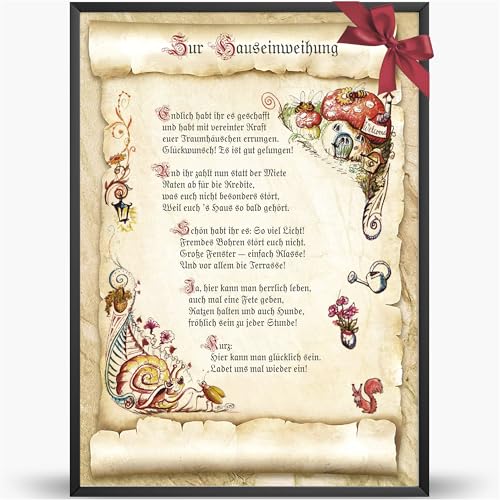 Die Staffelei Glückwunschkarte zur Hauseinweihung Urkunde A4 / Witziges Gedicht auf hochwertigem Papier/besondere Geschenkidee Die Staffelei Glückwunschkarte zur Hauseinweihung Urkunde A4 / Witziges Gedicht auf hochwertigem Papier/besondere Geschenkidee von Die Staffelei