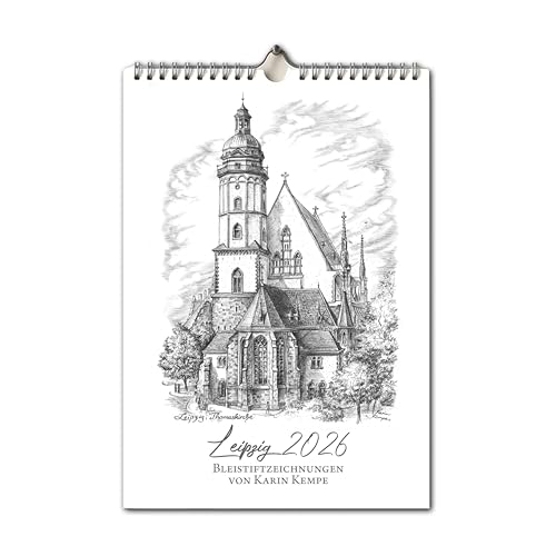 Die Staffelei KALENDER 2026 / Kunstkalender A4 / Bleistift-Zeichnungen/hochwertiges 250g Papier, Spiralbindung/besondere Geschenkidee für das neue Jahr (Leipzig, Bleistiftzeichnungen) von Die Staffelei