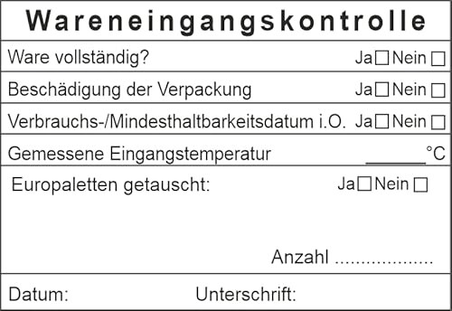 Firmenstempel WARENEINGANGSKONTROLLE mit Holzstempel – Custom- (68x47 mm) in verschiedenen Ausführungen, Büro, Buchungsstempel, Kontierungsstempel von Die Stempel GmbH