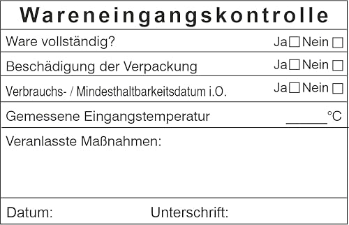 Holzstempel WARENEINGANGSKONTROLLE Firmenstempel – Custom- (84x54 mm) in verschiedenen Ausführungen, Büro, Buchungsstempel, Kontierungsstempel von Die Stempel GmbH