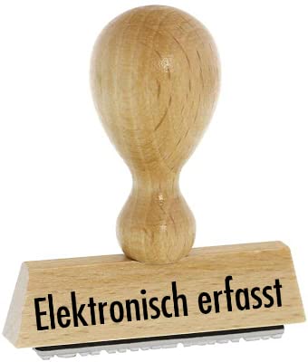 Lagerstempel/Lagertext – Elektronisch erfasst - von Die Stempel GmbH – Holzstempel zur Kennzeichnung von Rechnungen und anderen Dokumenten 4 cm lang Lagerstempel/Lagertext – Elektronisch erfasst - von Die Stempel GmbH – Holzstempel zur Kennzeichnung von Rechnungen und anderen Dokumenten 4 cm lang von Die Stempel GmbH