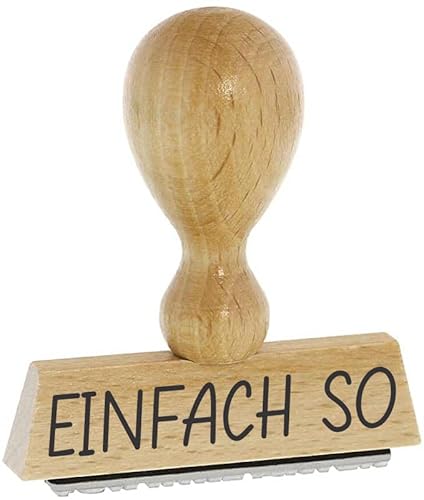 Sprüche-Stempel – EINFACH SO - von Kaufhaus 2010 aus Holz & Gummi, zum Bestempeln von Schriftstücken aller Art, Gruß- und Glückwunschkarten, Textilien und vieles mehr. Sprüche-Stempel – EINFACH SO - von Kaufhaus 2010 aus Holz & Gummi, zum Bestempeln von Schriftstücken aller Art, Gruß- und Glückwunschkarten, Textilien und vieles mehr. von Die Stempel GmbH