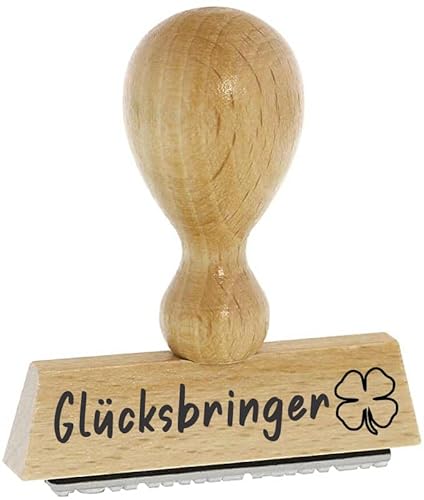 Sprüche-Stempel – Glücksbringer - von Kaufhaus 2010 aus Holz & Gummi, zum Bestempeln von Schriftstücken aller Art, Gruß- und Glückwunschkarten, Textilien und vieles mehr. von Die Stempel GmbH