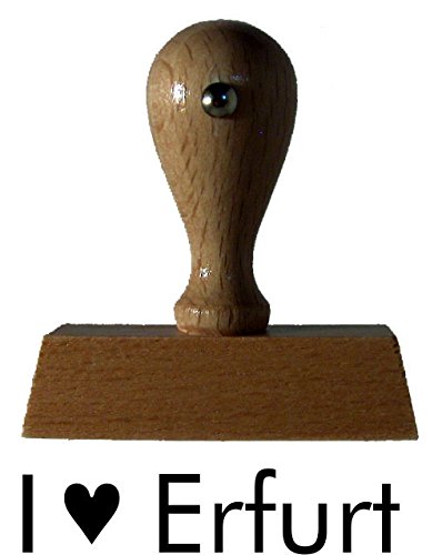 Sprüche-Stempel/Holzstempel I love Erfurt vom Kaufhaus2010 von Die Stempel Gmbh