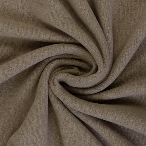Baumwollstrick BONO | angerauhter Strickstoff | Made in Italy | ab 50cm | Ökotex zertifiziert (camel) von Die Stofftante