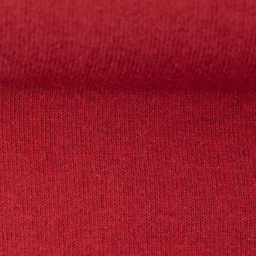 Baumwollstrick BONO | angerauhter Strickstoff | Made in Italy | ab 50cm | Ökotex zertifiziert (rot) von Die Stofftante