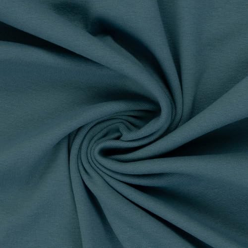 Bündchen HEIKE | uni | glatt | Farbpalette 2024/2025 | Ökotex | Meterware | ab 25cm (259 Rauchblau) von Die Stofftante