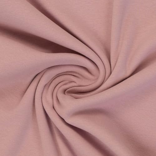 Bündchen HEIKE | uni | glatt | Farbpalette 2024/2025 | Ökotex | Meterware | ab 25cm (432 Soft Rose) von Die Stofftante