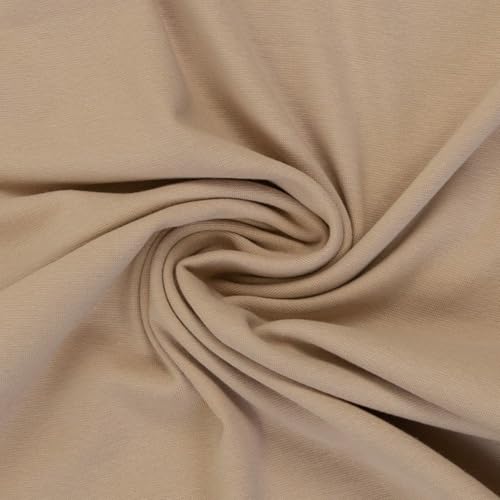 Bündchen HEIKE | uni | glatt | Farbpalette 2024/2025 | Ökotex | Meterware | ab 25cm (672 Beige) von Die Stofftante