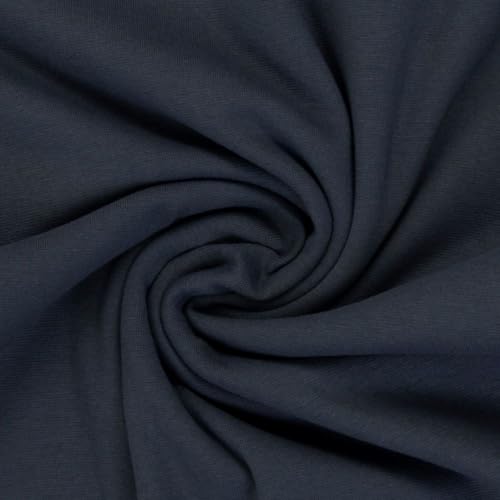 Bündchen HEIKE | uni | glatt | Farbpalette 2024/2025 | Ökotex | Meterware | ab 25cm (744 Jeansblau) von Die Stofftante