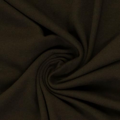 Bündchen HEIKE von Swafing | uni | glatt | Farbpalette 2024/2025 | Ökotex | Meterware | ab 25cm (179 dunkelbraun) von Die Stofftante