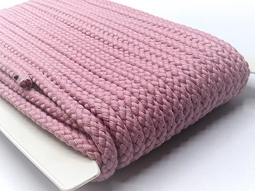 Die Stofftante Kordel Hoodiekordel 8mm Baumwolle | ab 1 m | Meterware | viele Farben (Altrosa) von Die Stofftante