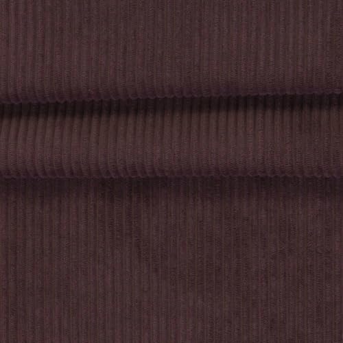 Die Stofftante Polsterstoff Möbelstoff Samt-Cord | Cordoptik | für Homedeko & Polster | Abriebfestigkeit >60.000 Zyklen | 10 Farben (Dunkles Mauve) von Die Stofftante